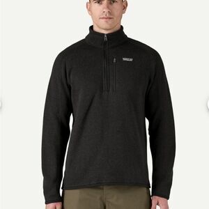 PATAGONIA Men's‎ Better Sweater 1/4-Zip Fleece Black Size XL